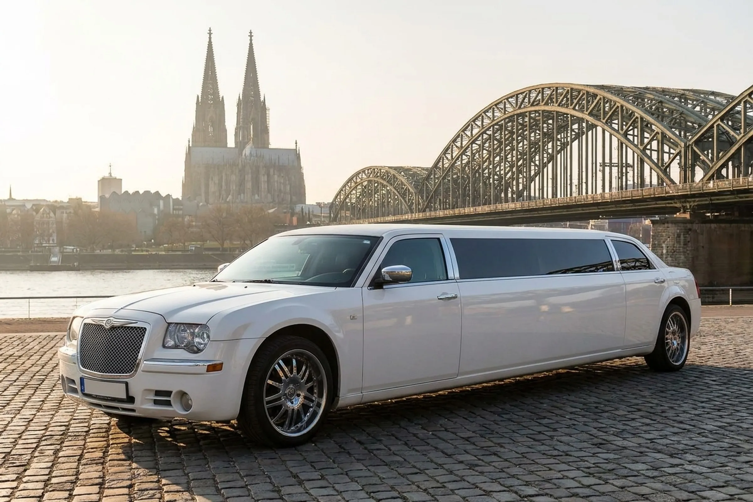 Chrysler 300C Stretchlimousine (Hintergrund KI-generiert)