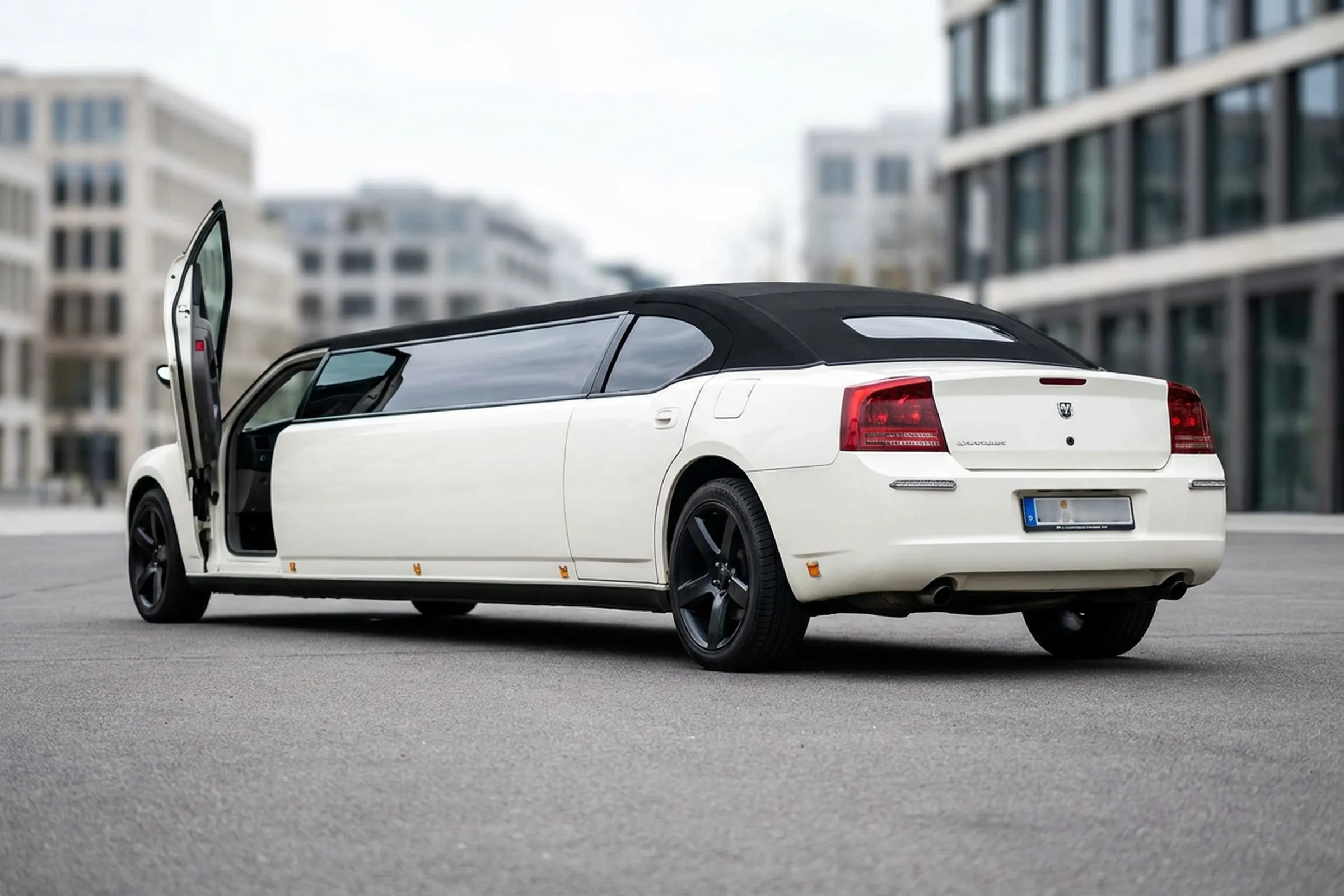 Dodge Charger Stretchlimousine 2 (Hintergrund KI-generiert)