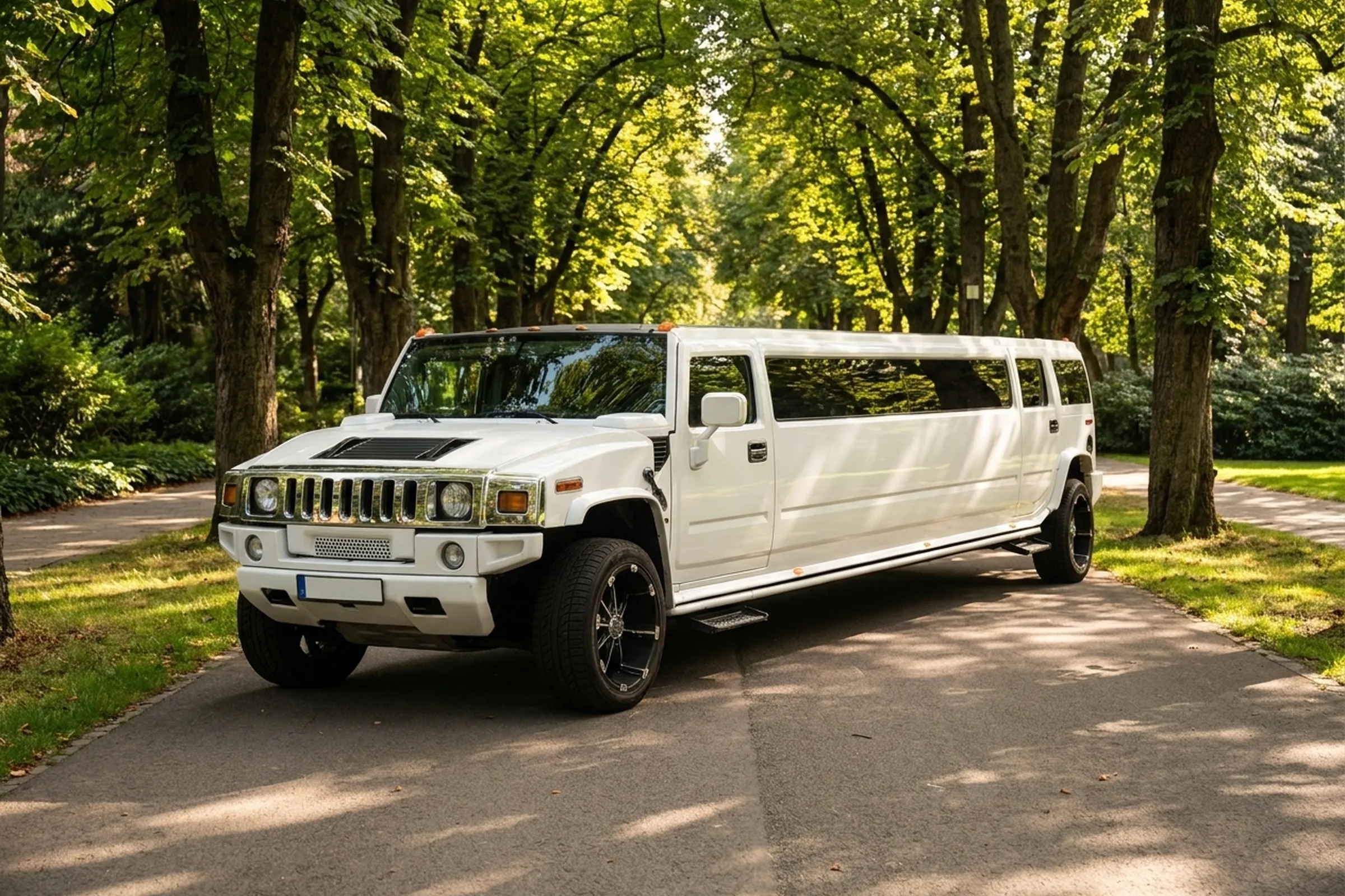 Hummer H2 Stretchlimousine (Hintergrund KI-generiert)