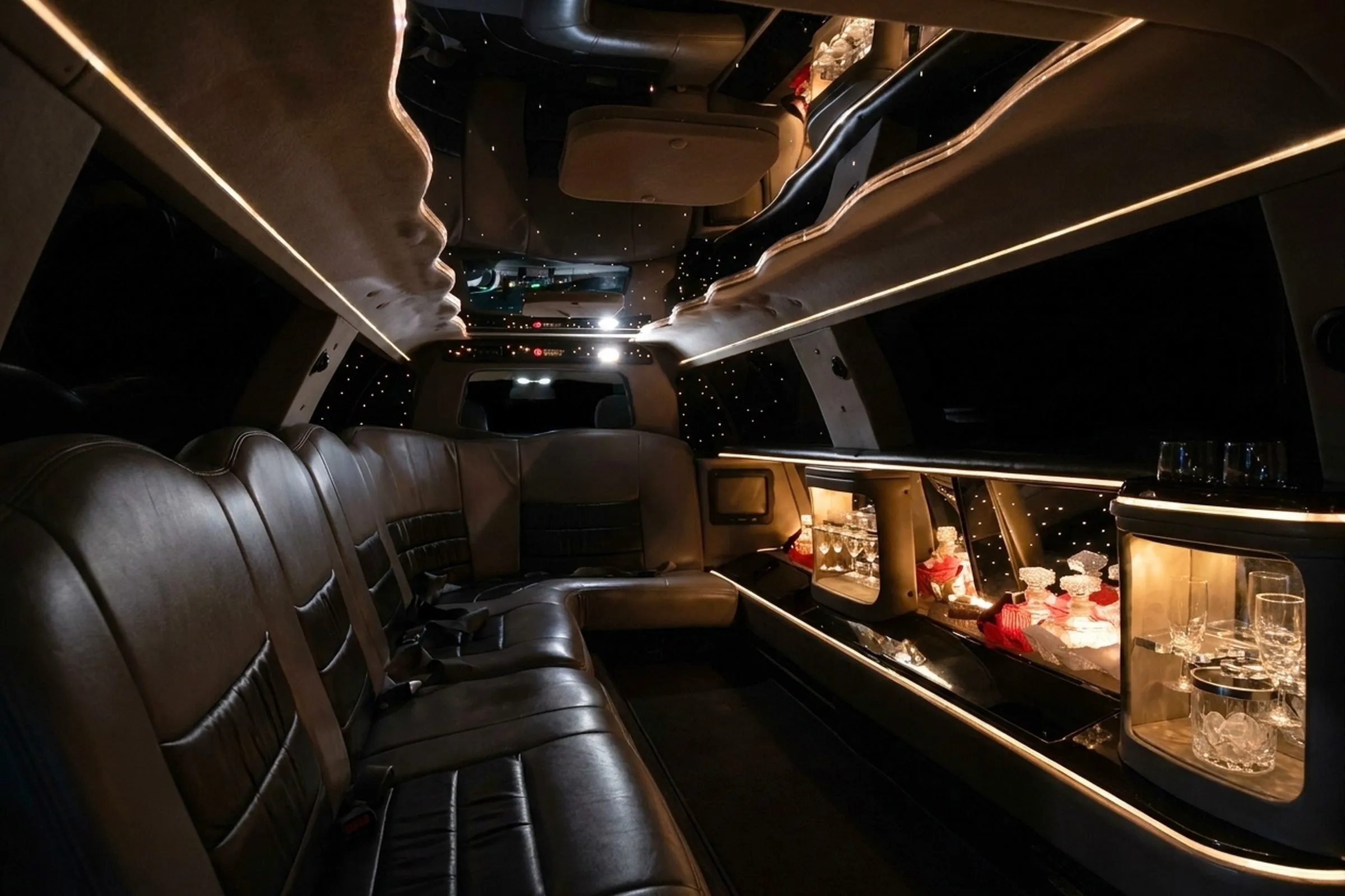 Lincoln Town Car Classic Stretchlimousine 1 (Hintergrund KI-generiert)