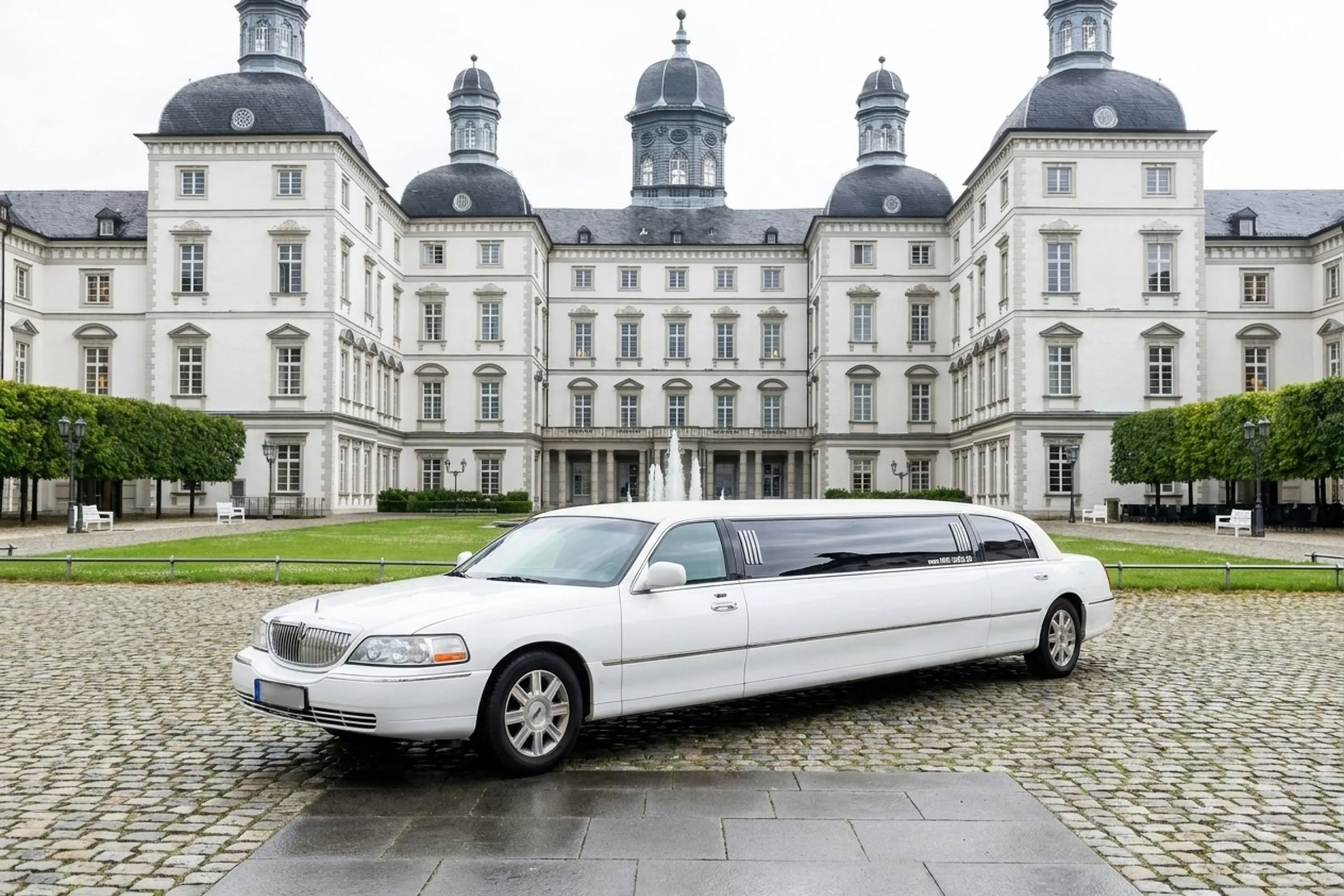 XL Lincoln Stretchlimousine (Hintergrund KI-generiert)
