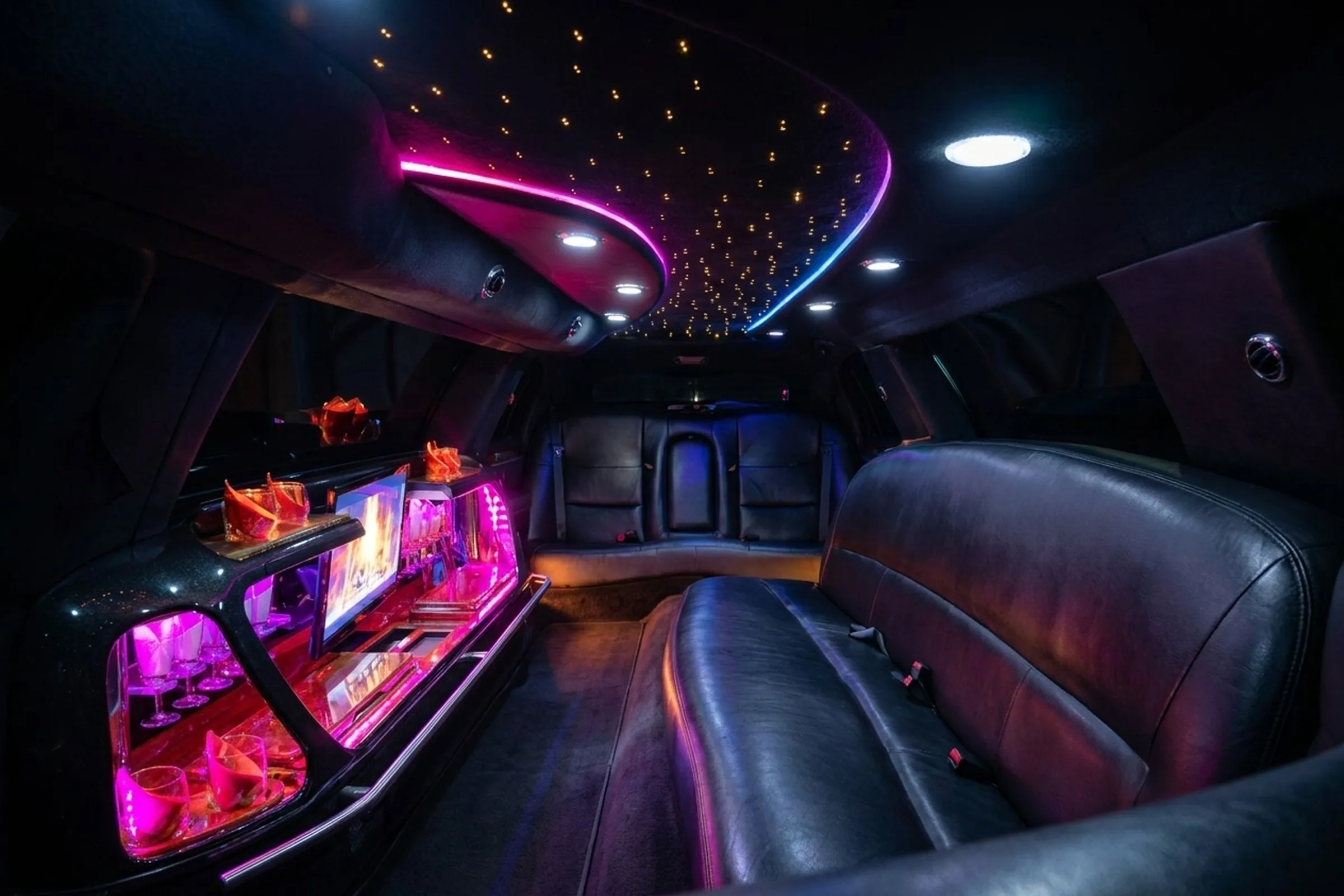 XL Lincoln Stretchlimousine 1 (Hintergrund KI-generiert)
